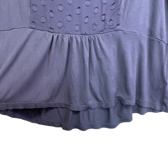 Boden Navy Swiss Dot Peplum Top size 14 - Picture 4 of 14